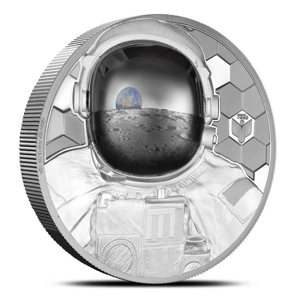 2024 Cook Islands Real Heroes - Astronaut 3oz Silver Black Proof PCGS PR70 FDOI