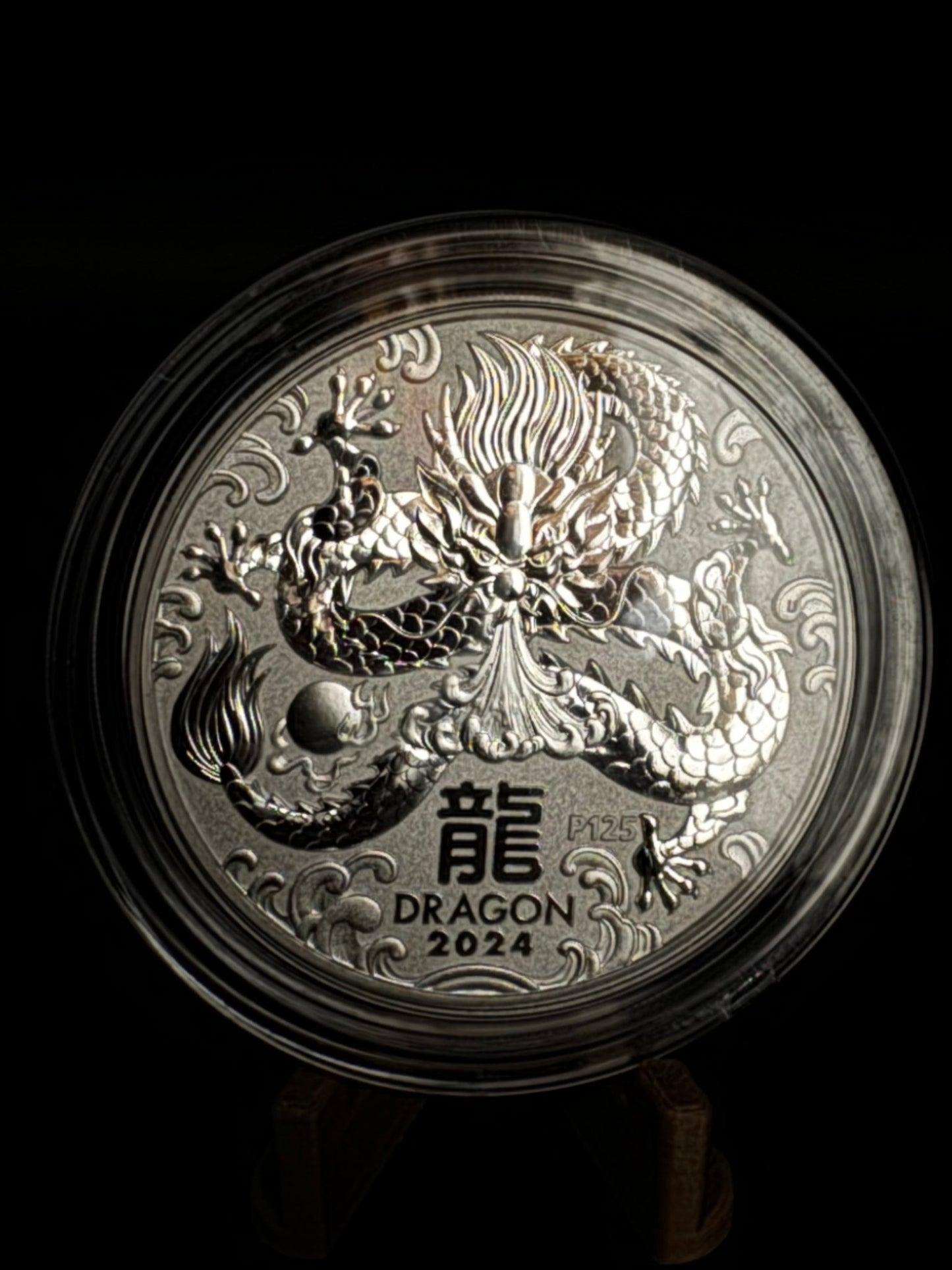 2024 2oz P125 Australia Lunar Year of the Dragon .999 Silver Coin