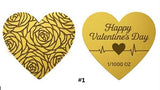 Happy Valentines Day 1/1000 oz .9999 Gold Shaped in Card