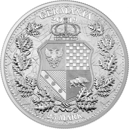 Germania 2019 5 Mark Allegories:Columbia and Germania 1 Oz Silver BU Coin