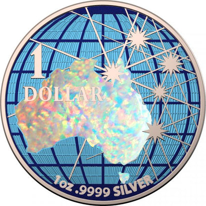 Australia 2020 1USD Beneath the Southern Skies Hologram Map 1 Oz Silver Coin