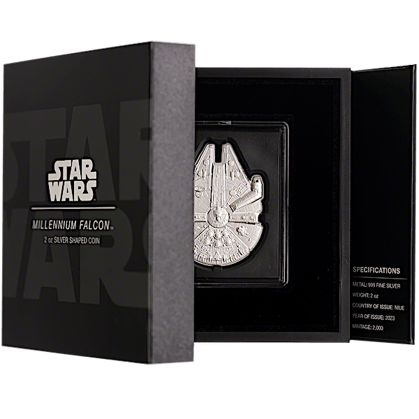 2023 Millennium Falcon Star Wars 2oz Coin .999 Silver