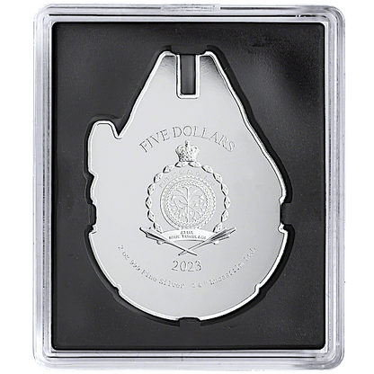 2023 Millennium Falcon Star Wars 2oz Coin .999 Silver