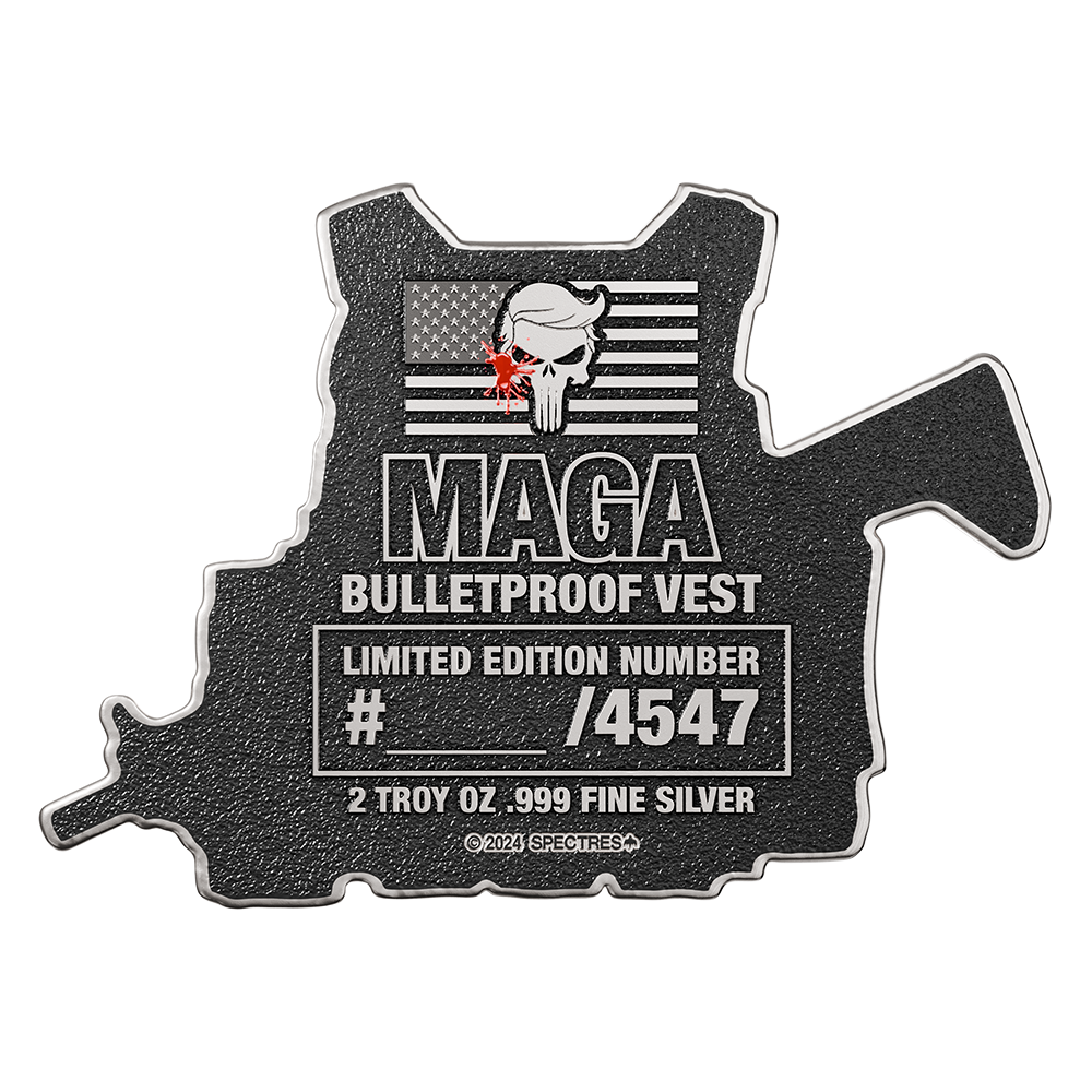 2024 MAGA Bulletproof Vest 2 oz .999 Pure Silver Medal