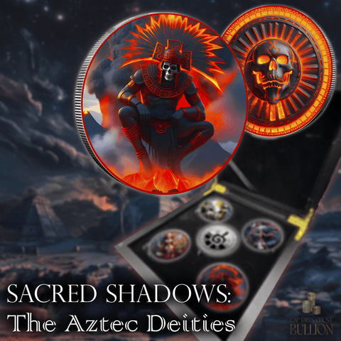 Aztec Shadows .999 Silver God of the Dead #1 of 5coin set & includes box and COA