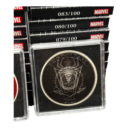 Pair .999 Silver Coins (2)-1oz Niue Spiderman Fully Colorized Proof Like