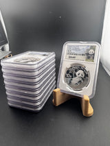 2020 NGC MS-70 China Panda Bamboo Label 30 gram .9999 Silver Coin