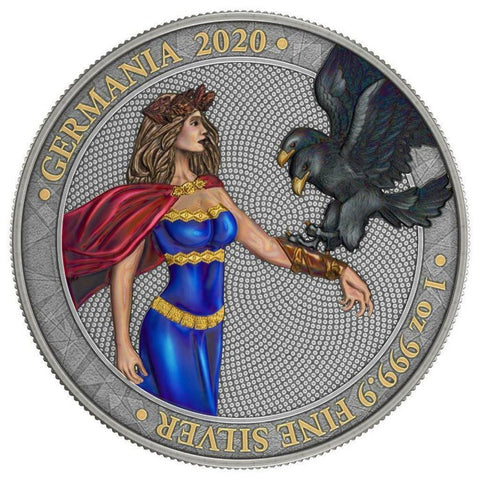 Lady Germania 2020 5 Mark - Allegories: Italia & Germania -FUNKY HOLO 1 Oz