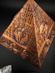 2024 Republic Tchad 50mm Pyramids at Giza 2oz Antique and GoldFlake Coin