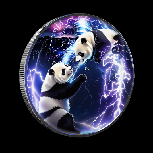 2023 China Panda “Supercell” Storm 1oz .999 Silver Colorized Coin