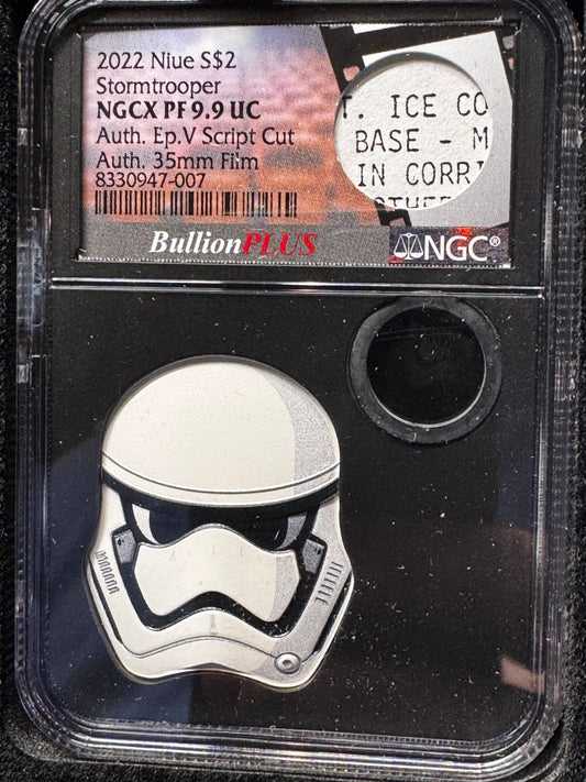 2022 Niue $2 Star Wars Stormtrooper NGCX 9.9 Script 1oz .999 Silver Coin