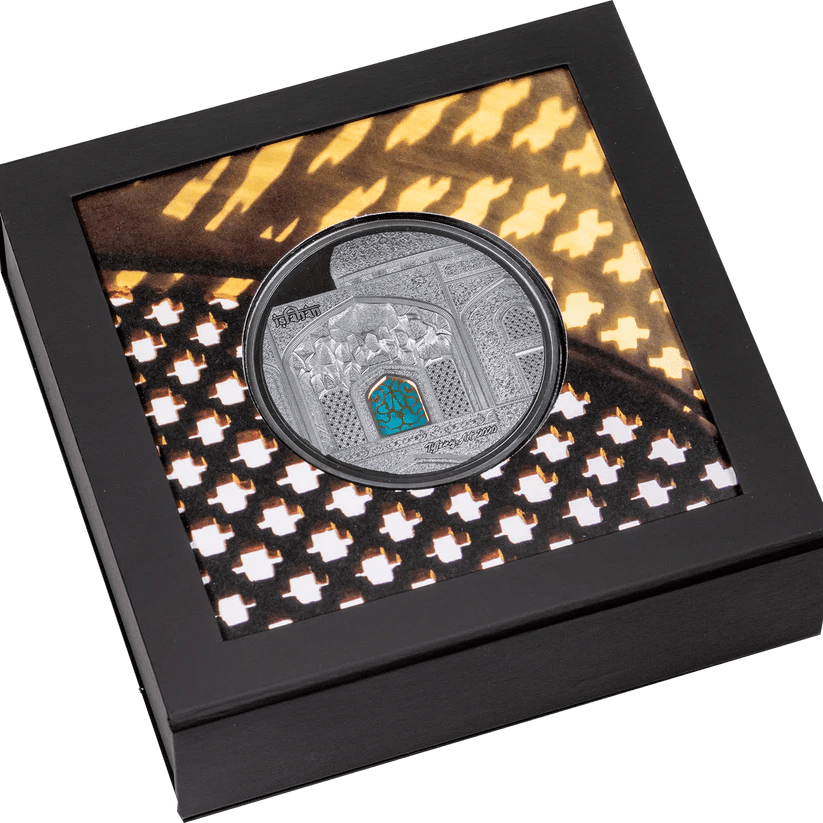 Tiffany Art Isfahan | Black Proof | Palau 25 Dollars 5 Oz 999 Silver Final Edition 2020