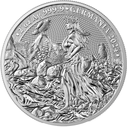 2024 Germania Mint Lady Germania 2 oz Silver BU Coin