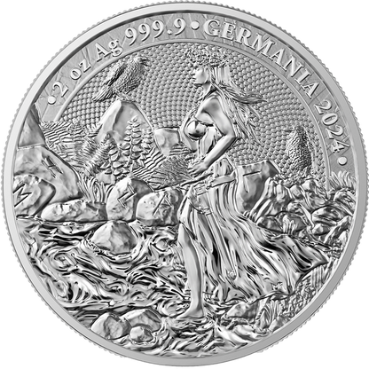 2024 Germania Mint Lady Germania 2 oz Silver BU Coin