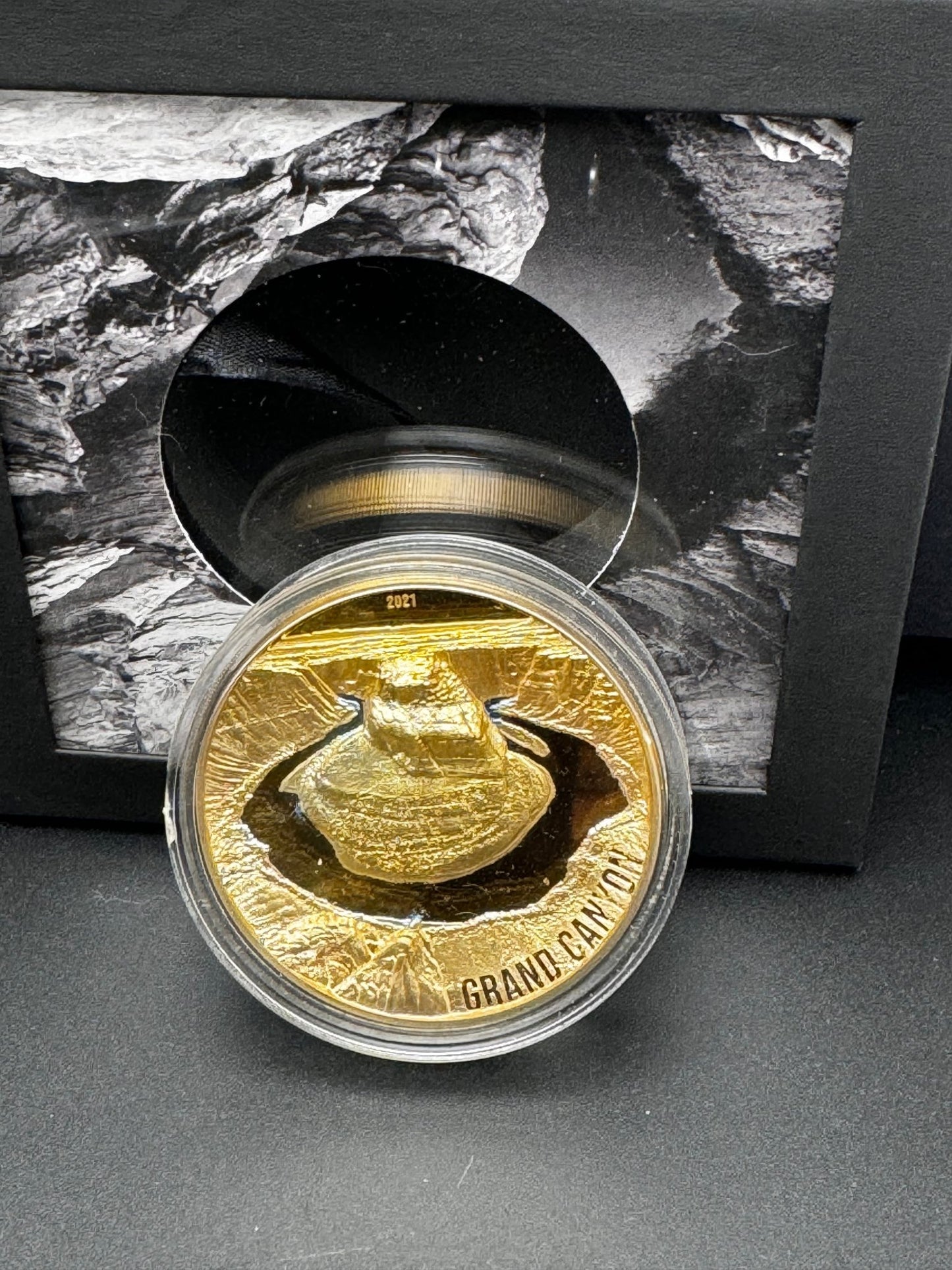 Gold Gilt 2021 Palau Seven Natural Wonders: Grand Canyon 3oz Silver Coin