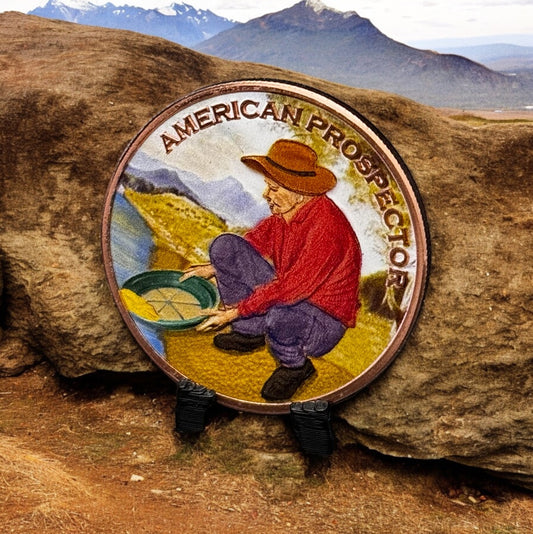 2024 Copper 1 ounce Rounds Colorized American Prospector Copper