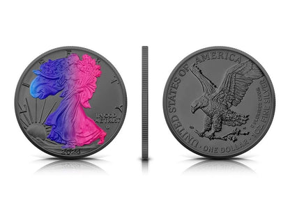 Multi Holo Color American Silver Eagle 2024 1oz .999 Silver Coin