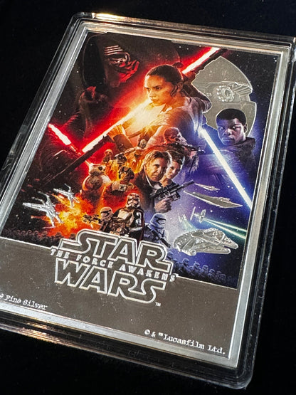 2024 NZM 5oz Colorized Star Wars The Force Awakens.999 Silver Coin