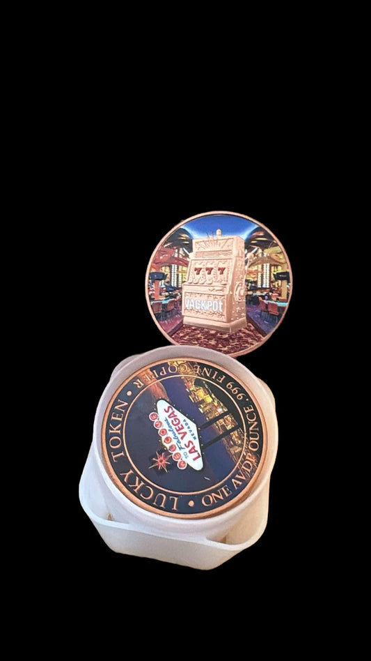 10-2024 Las Vegas 1oz .999 Copper Colorized Poker Chip Lot