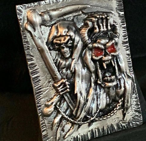 The Locker Mint Portrait Of Death Art Bar 3-3.2 ounces .999 Silver