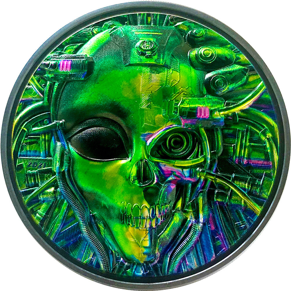 *ALIEN Cyborg Revolution 3 Oz Silver Coin 20$ Palau 2021