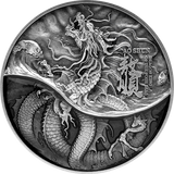 2021 Tchad The Dragon King of the Four Seas Series – Ao Shun/ Black Dragon 2 oz Silver Coin