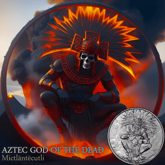 Aztec Shadows .999 Silver God of the Dead #1 of 5coin set & includes box and COA