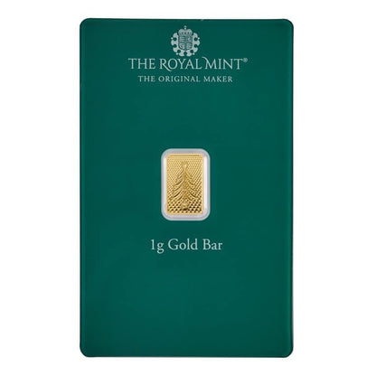 Britannia 1 gram .9999 Gold Bar Christmas Theme in Assay