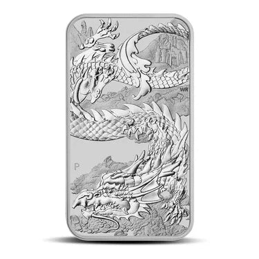 2023 Australia Dragon Bar 1oz .999 Silver Bar Coin