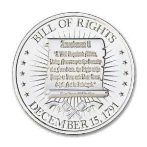 Intaglio Washington Bust Bill Of Rights 2a  2 Troy Ounce 50mm