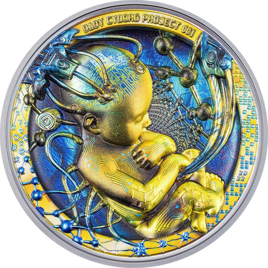 BABY Cyborg Revolution 3 Oz Silver Coin 20$ Palau 2022