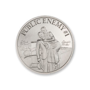 Public Enemy No 1 Bonnie And Clyde 2 Troy Ounce 39mm
