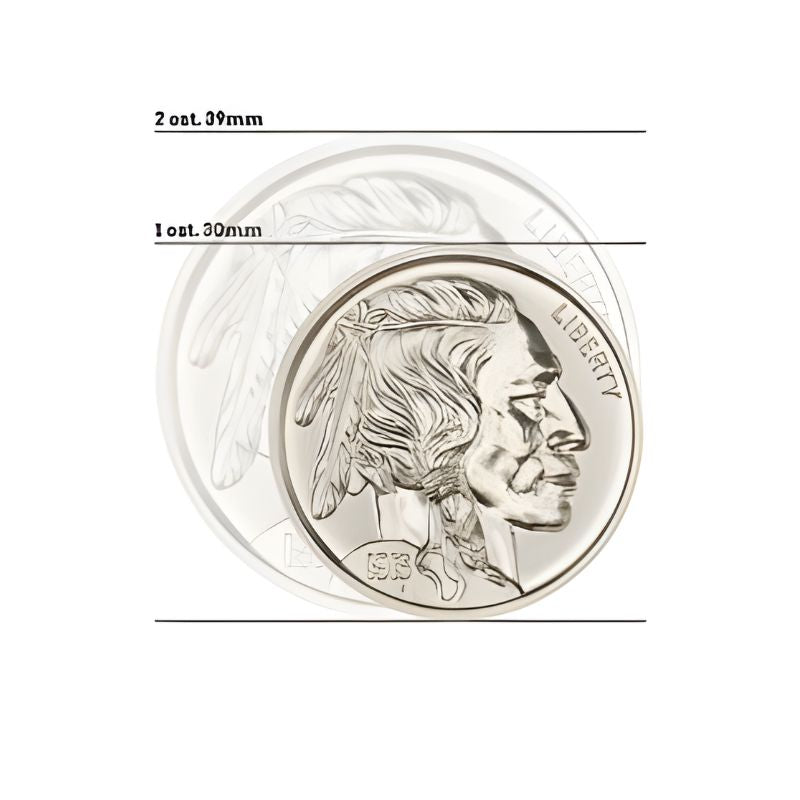 Buffalo Nickel Fantasy Sandwich 1 Troy Ounce 30mm Silver Round