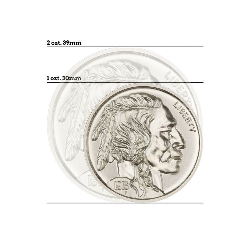 Buffalo Nickel Tribute 1 Troy Ounce 30mm