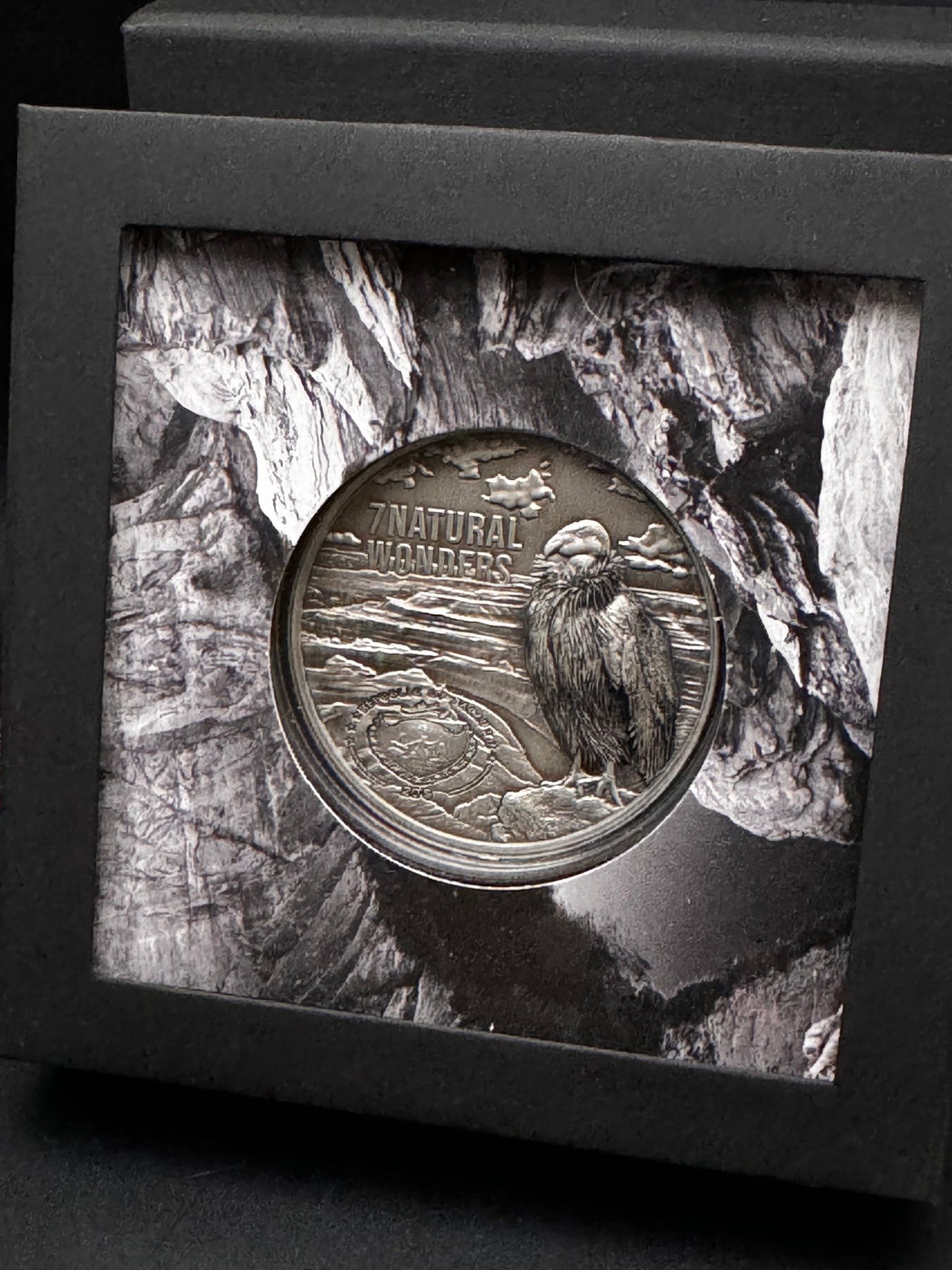 2021 Palau Seven Natural Wonders: Grand Canyon 3oz Silver Coin 1 of 9 Custom Antique