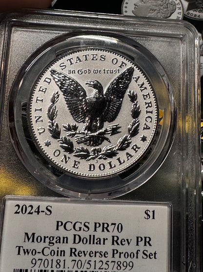 2024-S PCGS PR-70 Reverse Proof Morgan Silver Dollar Ultra-Breaks