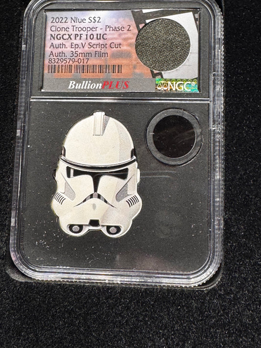 2022 Niue Star Wars PF10UC NGC Clone Trooper 1oz .999 Silver Coin