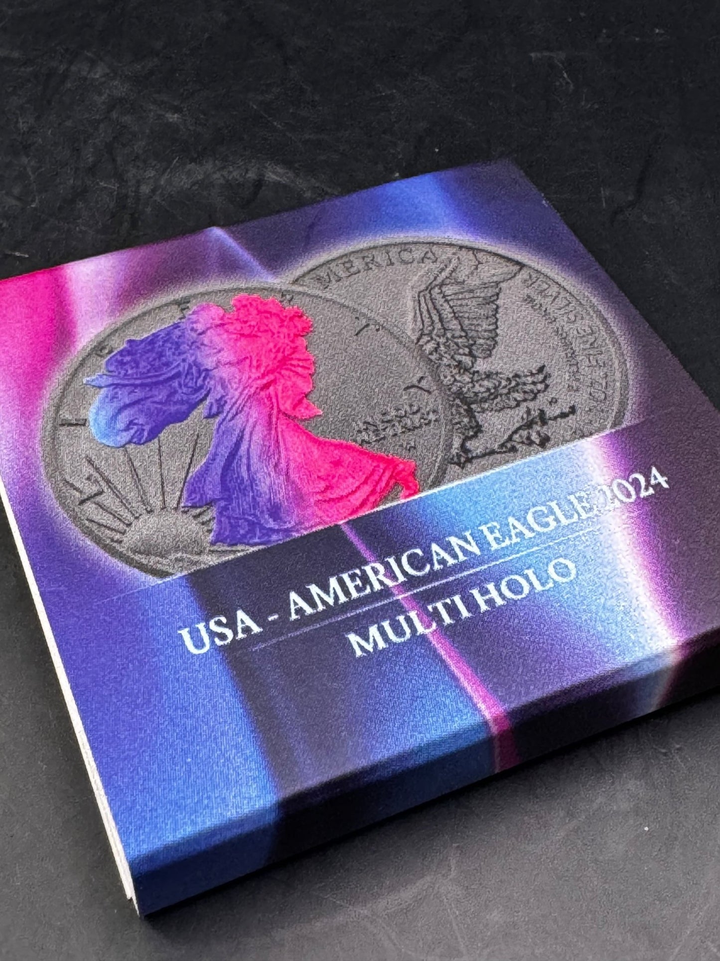 Multi Holo Color American Silver Eagle 2024 1oz .999 Silver Coin