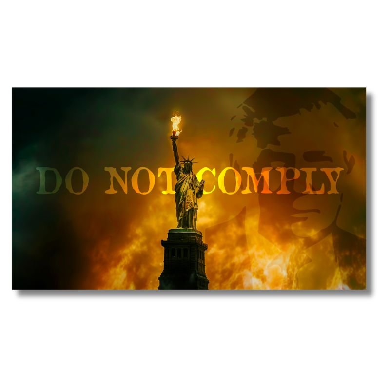 .999 Silver Art Bar Colorized Do Not Comply Trump 2024 PRESALE