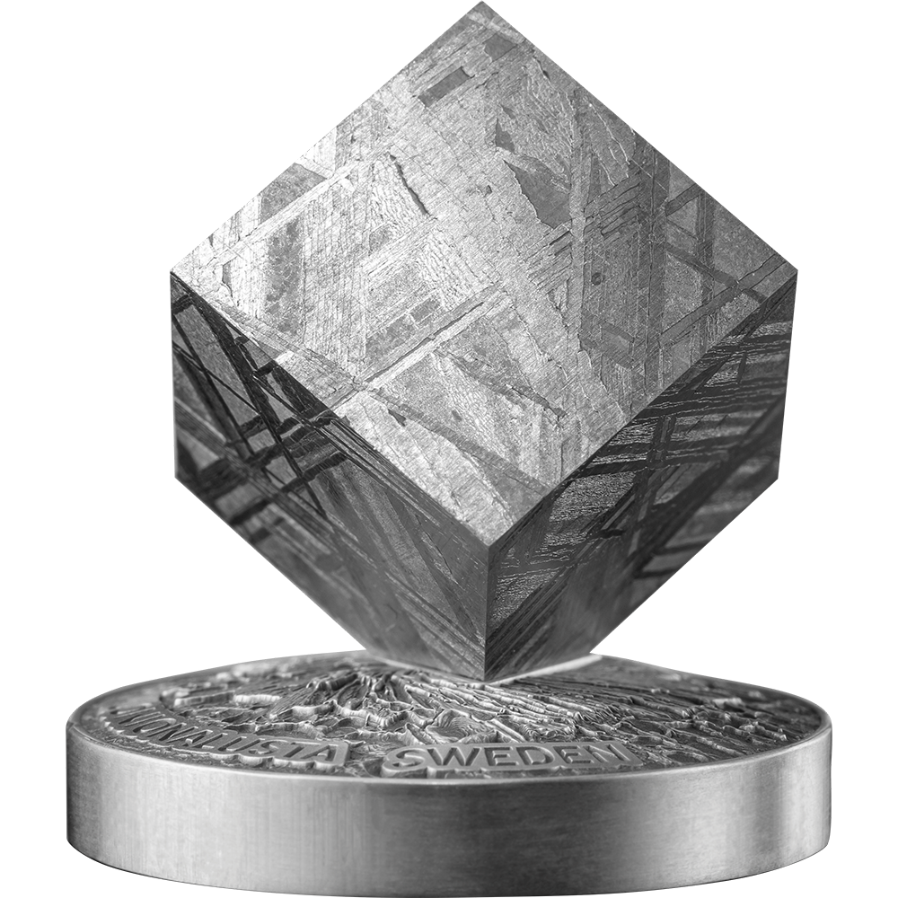 2025 Ghana 2oz .999 silver Antique Space Cube Muonionalusta Meteorite Coine