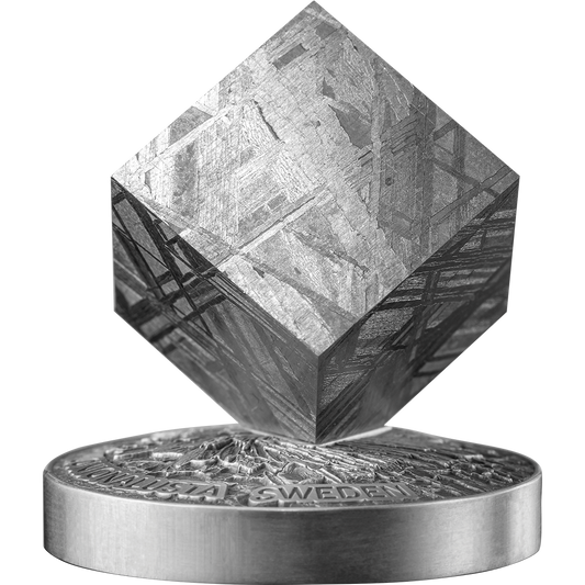 2025 Ghana 2oz .999 silver Antique Space Cube Muonionalusta Meteorite Coine