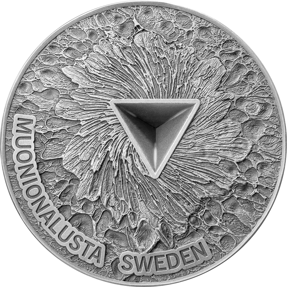 2025 Ghana 2oz .999 silver Antique Space Cube Muonionalusta Meteorite Coine