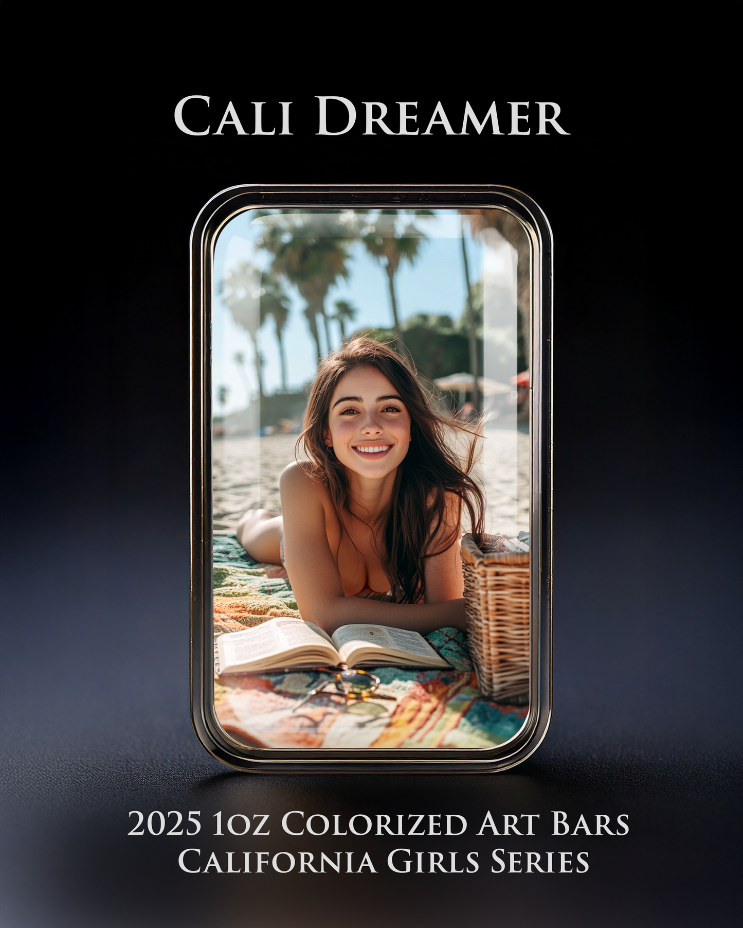 Cali Girls Song Bar Series "Cali Dreamer" 1oz .999 Fine Silver Color Art Bar
