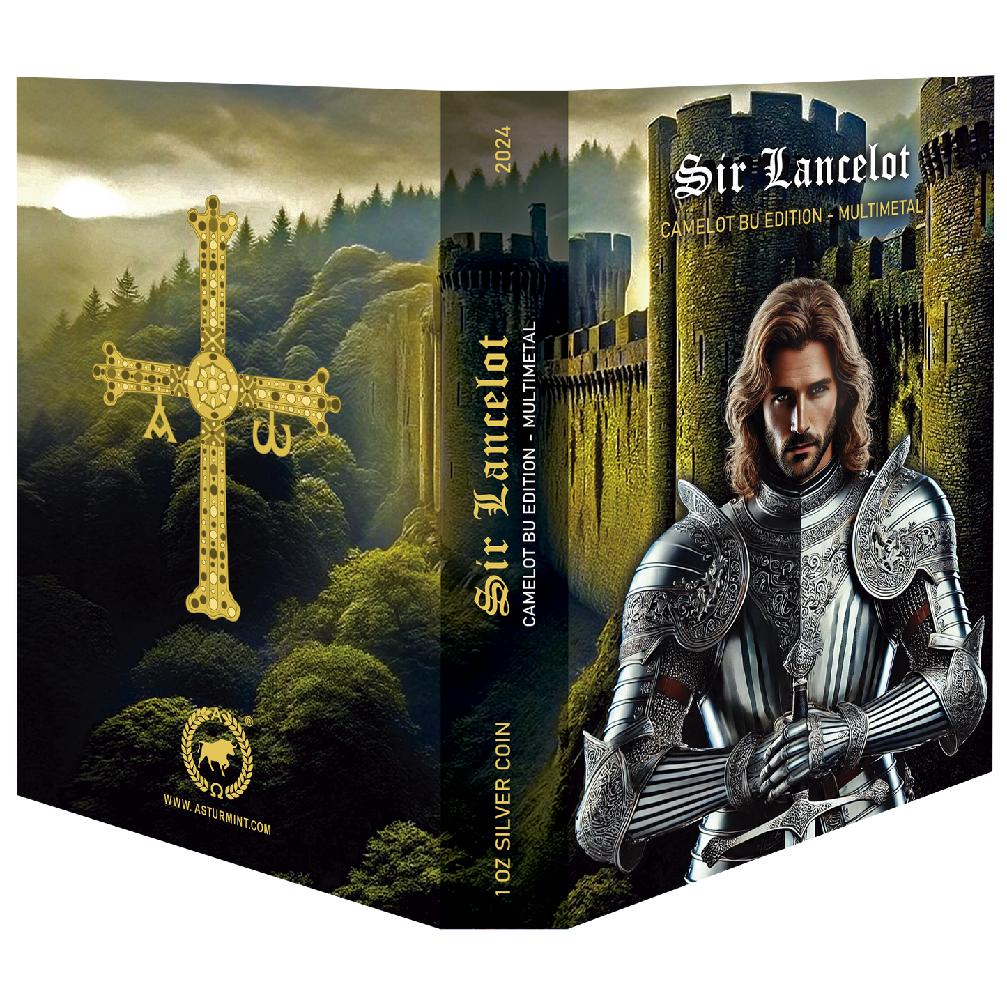 2025 Camelot Sir Lancelot 1oz .999 Silver Coin in Multimetal