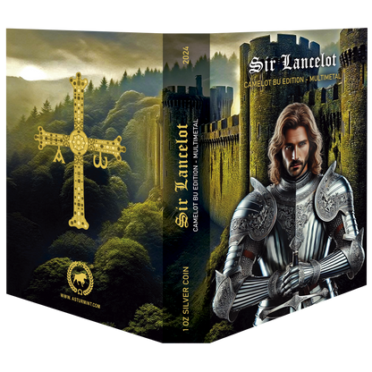 2025 Camelot Sir Lancelot 1oz .999 Silver Coin in Multimetal