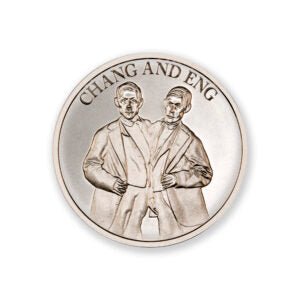 Famous Circus Sideshow Acts Chang And Eng Siamese Twins 1 Troy Ounce 39mm