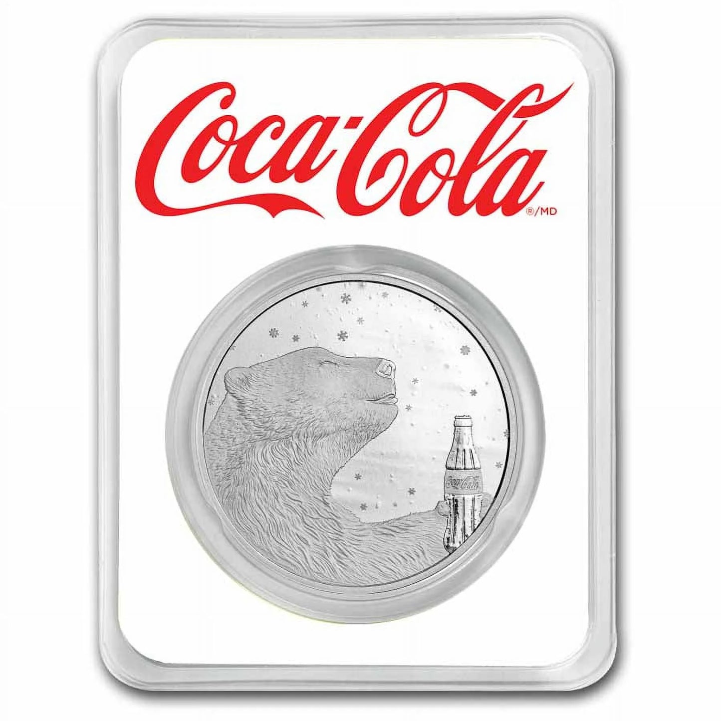 Coca-Cola 1oz .999 Coin Silver Struck Round Polar Bear