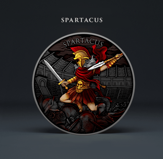 1oz .999 Silver Round Legendary Warriors "Sparticus"