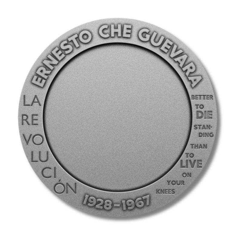 Congo 2023 100 Francs CFA Che Guevara 1 oz Bernit/Steel Handmade Insert V.2 - Unique coin featuring Bernit and steel, honoring the legacy of Che Guevara.