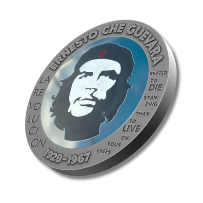 Congo 2023 100 Francs CFA Che Guevara 1 oz Bernit/Steel Handmade Insert V.2 - Unique coin featuring Bernit and steel, honoring the legacy of Che Guevara.